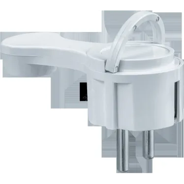 Вилка Navigator 61 365 NCA-PL06-16A-E-WH плоская с/з белая