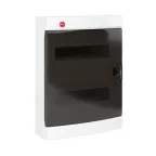 Щит распределительный навесной ЩРн-П-24 пластиковый с прозрачной дверью IP40 белый с клеммным блоком