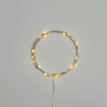 Гирлянда Роса с крупными каплями 2 м, 20 LED, теплое белое свечение, 2хCR2032 в комплекте | 302-006 | NEON-NIGHT