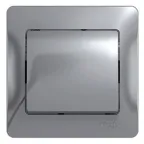 Выключатель одноклавишный, в сборе, схема 1, алюминий