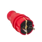                  Вилка красная каучуковая прямая 230В 2P+PE 16A IP44 PRO
               