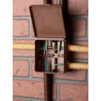 Коробка распаячная КМР-030-034 пылевлагозащищенная без мембранных вводов (109х109х55) тёмное дерево PROxima