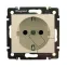 VALENA Розетка с заземлением с механической системой выталкивания вилки кремовая