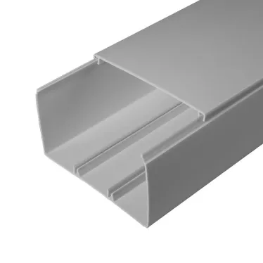 Кабель-канал серый RAL 7035 2-й замок в п/э 100х60 мм (16м/уп)