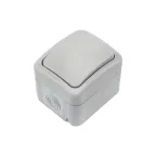 Выключатель одноклавишный Mini OG IP54, о/у, серый