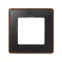 Рамка на 1 пост цвета графит с металлическим основанием цвета медь S82 Detail