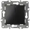 Переключатель двойной, 10АХ-250В, Эра12, антрацит,12-1106-05