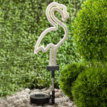 Садовый неоновый светильник Фламинго на солнечной батарее ERASF012-30