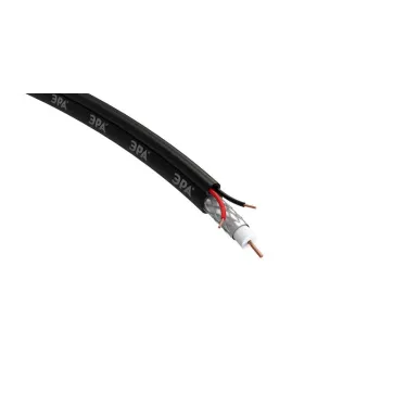 Кабель для аналогового видеонаблюдения ЭРА KK-0.5-PE ККСП-2x0.5 мм. бухта 200 метров. чёрный