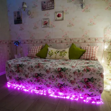 Гирлянда светодиодная "Цветы Сакуры" 50 LED РОЗОВЫЕ 7 метров с контроллером | 303-038 | NEON-NIGHT