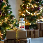 Декоративный фонарь с шариками 12х12х20,6 см, белый корпус, теплый белый цвет свечения | 513-062 | NEON-NIGHT