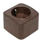 Розетка 1-местная ОП Минск 16А с заземлением темное дерево