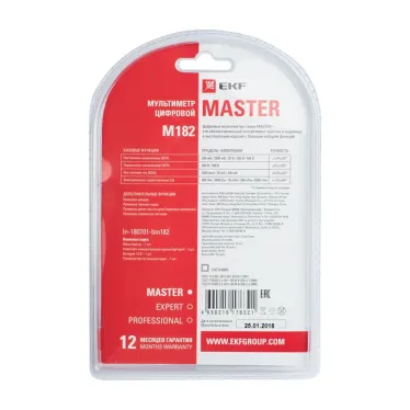Мультиметр цифровой M182 EKF Master | In-180701-bm182 | EKF