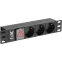 Блок распределения питания PDU 3 розетки нем ст LED 1U вх С14 10дюймов