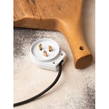 Вилка для разъема РШ-ВШ 32А 250В 2P+PE пластиковая бел.