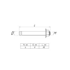 Болт анкерный с гайкой М8x85