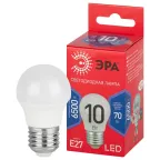 Лампа светодиодная LED 10 Вт 800Лм 6500К шар холодный E27 220-240В LED P45-10W-865-E27 Red Line
