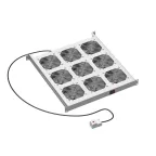 19дюйм Вентиляторный модуль, 9 вентиляторов с термостатом