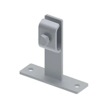 Держатель для круглых проводников, исполнение с монтажной пластиной, L-100. Материал - горячеоцинкованная сталь.