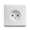 ЭТЮД Розетка скрытая без заземления без шторок белая