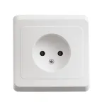ЭТЮД Розетка скрытая без заземления без шторок белая