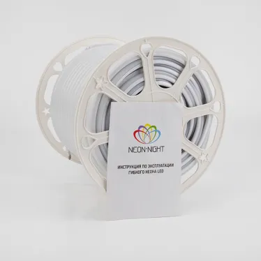 Гибкий неон LED SMD, форма – D, 16х16 мм, теплый белый, 144 LED/м, бухта 50 м | 131-086 | NEON-NIGHT