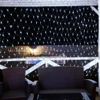 Гирлянда "Сеть" 2,5х2,5м, черный ПВХ, 432 LED Белые | 215-031 | NEON-NIGHT