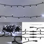 Гирлянда модульная  "Дюраплей LED"  20м  200 LED  черный каучук Белая | 315-155 | NEON-NIGHT