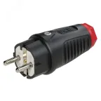                  Вилка каб 16A/250V/2P+E/IP54 корпус черный, маркер красный
               