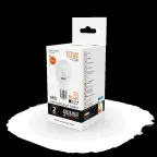 Лампа светодиодная LED 10 Вт 880 лм 3000К А60 груша теплый E27 AC 220В Elementary Gauss