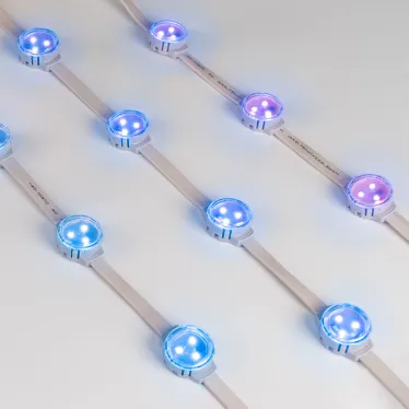 Модуль управляемый SOLEX-SPI-3535-3-12V RGB 120deg (D30x16mm, 0.75W, IP67) | 029240 | Arlight