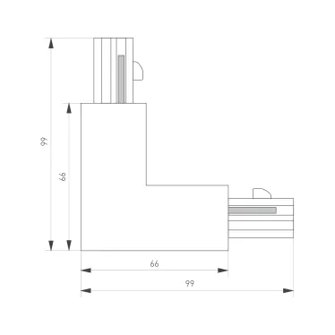 Коннектор угловой LGD-4TR-CON-L-INT-WH (C) | 024719 | Arlight