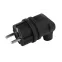 Вилка каучуковая с/з 90град с кольцом 16A IP44 черная V9-B-IP44