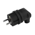                  Вилка каучуковая с/з 90град с кольцом 16A IP44 черная V9-B-IP44
               