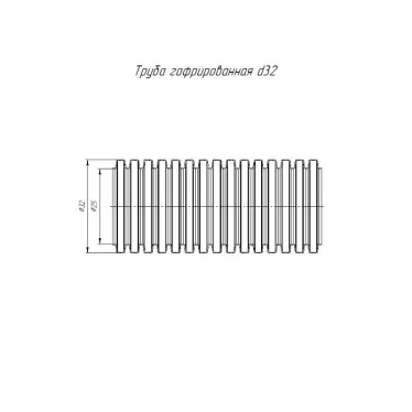Труба гофрированная ПВХ легкая 350 Н сосна с/з d32 мм (25 м/уп)