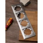 Валенсия Рамка 4-местная сталь