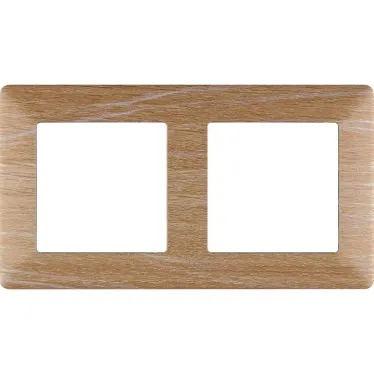 Valena LIFE Рамка 2 поста светлое дерево универсальная