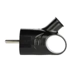 Евровилка с ушком черная 16А