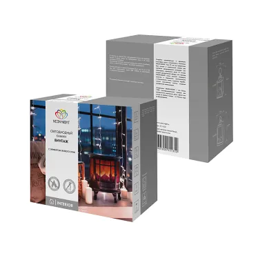 Светодиодный камин "Винтаж" с эффектом живого огня 30х16х35,5 см, батарейки 3хС (не в комплекте) | 511-032 | NEON-NIGHT