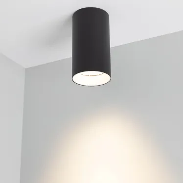 Светильник накладной SP-POLO-R85-1-15W Warm White 40deg (Black, White Ring) | 022955 | Arlight