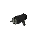                  Вилка 2К+З угловая каучуковая 16А/250В IP44 Чёрная MultiSet
               