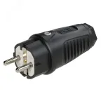Вилка каб 16A/250V/2P+E/IP54 корпус черный, маркер черный