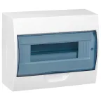 Щит распределительный навесной ЩРн-П-12 IP41 пластиковый белый прозрачная дверь