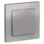 Выключатель одноклавишный ATLASDESIGN схема 1 10АХ в сборе алюминий