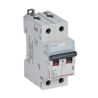 Выключатель автоматический двухполюсный 4А C DX3-E 6kA/6kА