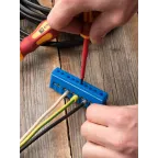 Шина 0 N (6х9мм) 10 отверстий латунь синий изолированный корпус на DIN-рейку PROxima