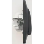 GLOSSA Выключатель двухклавишный сх.5 антрацит в сборе