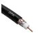 Кабель коаксиальный RG-6U 75 Ом Cu/(оплётка Cu 64%) PE цвет чёрный бухта 100 м