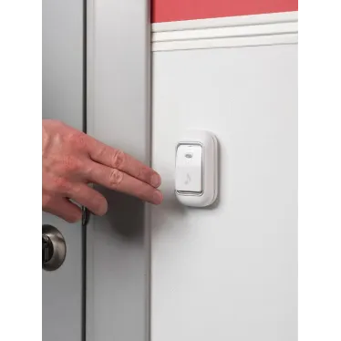 Звонок беспр. на батарейках Classic (2х1,5В АА, бел.-сер. 51 мелод. с индик. 4 ур.)