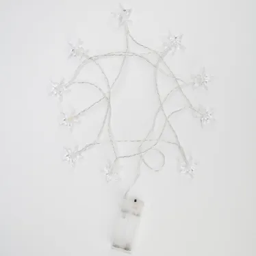 Гирлянда светодиодная Звездочки 1,5 м, 10 LED, прозрачный ПВХ, цвет свечения теплый белый, 2 х АА (батарейки не в комплекте) | 303-091 | NEON-NIGHT